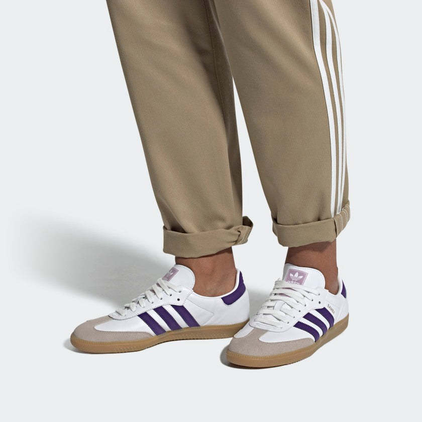 Aqdfdidas Samba OG 'White Collegiate Purple' EE5452