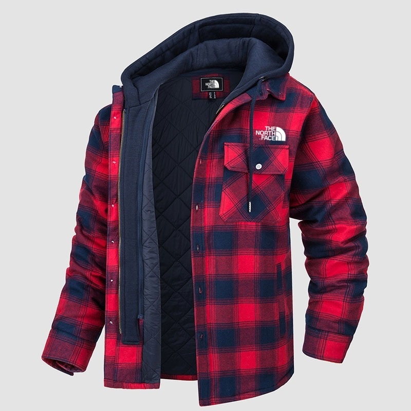 TNF®-Plaid Cotton Hooded Jacket - Full Zip