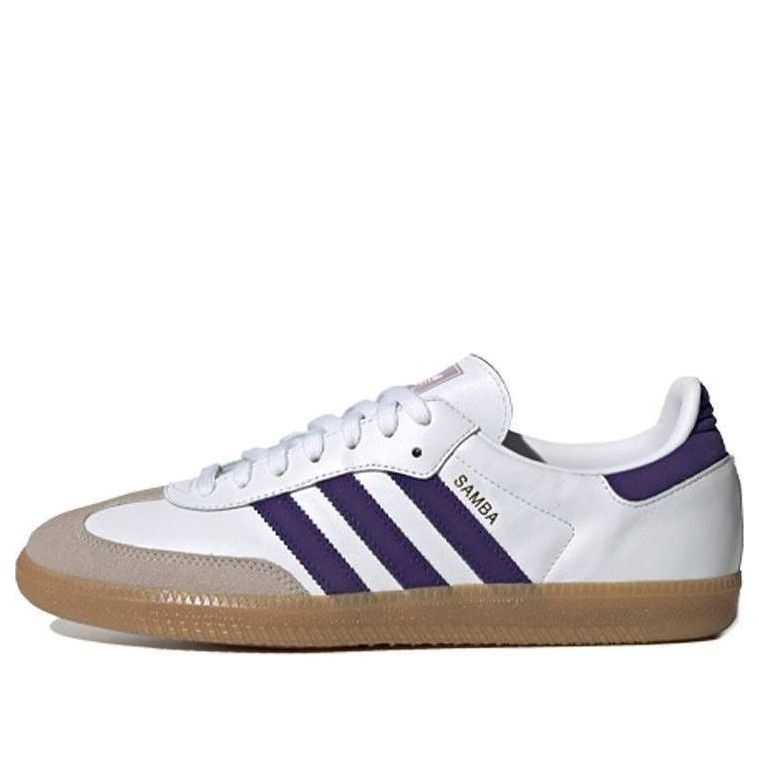 Aqdfdidas Samba OG 'White Collegiate Purple' EE5452