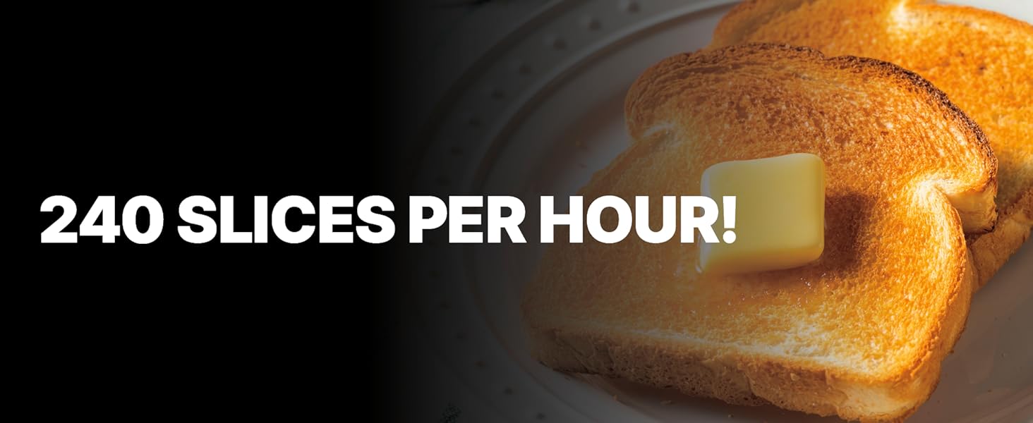 Waring Heavy-Duty 4-Slot Switchable Bread Bagel Toaster toast bread, Texas toast, frozen waffles