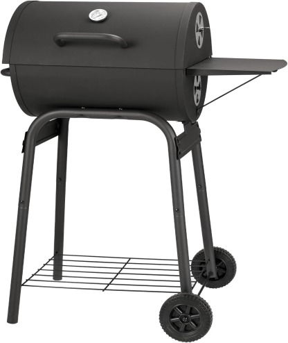 Barrel Charcoal Grill, Large Charcoal Grills with Side Shelf, Outdoor BBQ Grill,Perfect for Backyard Camping, Patio Parties, and Picnics