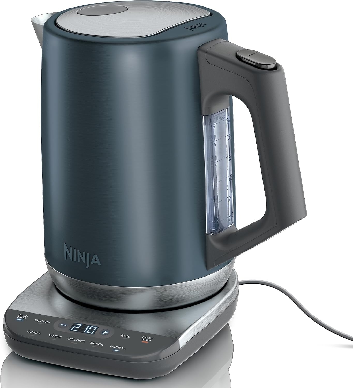 Ninja KT200 Precision Temperature Electric Kettle, 1500 watts, BPA Free, Stainless, 7-Cup Capacity, Hold Temp Setting, Silver