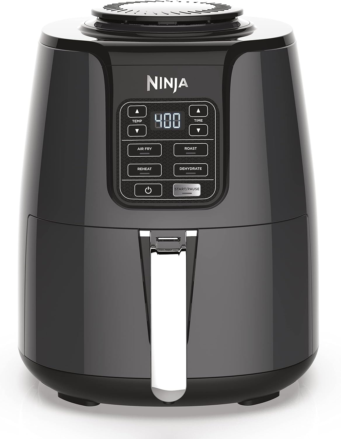 Ninja | Air Fryer | 4-in-1 Pro Air Fry, Roast, Reheat, Dehydrate | 5QT Capacity fits up to 4lbs of French Fries | 400F Max Temp | Nonstick Basket & Crisper Plate | 120V | Grey | AF141