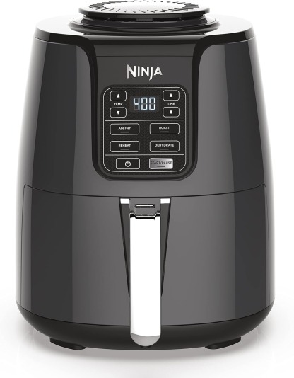 Ninja | Air Fryer | 4-in-1 Pro Air Fry, Roast, Reheat, Dehydrate | 5QT Capacity fits up to 4lbs of French Fries | 400F Max Temp | Nonstick Basket & Crisper Plate | 120V | Grey | AF141