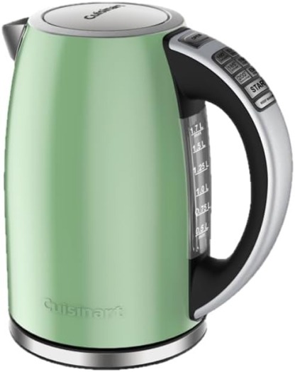 Cuisinart PerfecTemp 1.7-Liter Electric Kettle, Cordless Electric Tea Kettle, 1500W for Fast Heat-Up, 6 Preset Temperatures, 30-Minute Keep Warm, Stay Cool Nonslip Handle, CPK-17P1