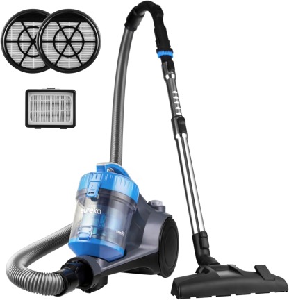 Eureka WhirlWind Bagless Canister 2.5L Vacuum Cleaner, Lightweight Vac for Carpets and Hard Floors, NEN110A, Blue
