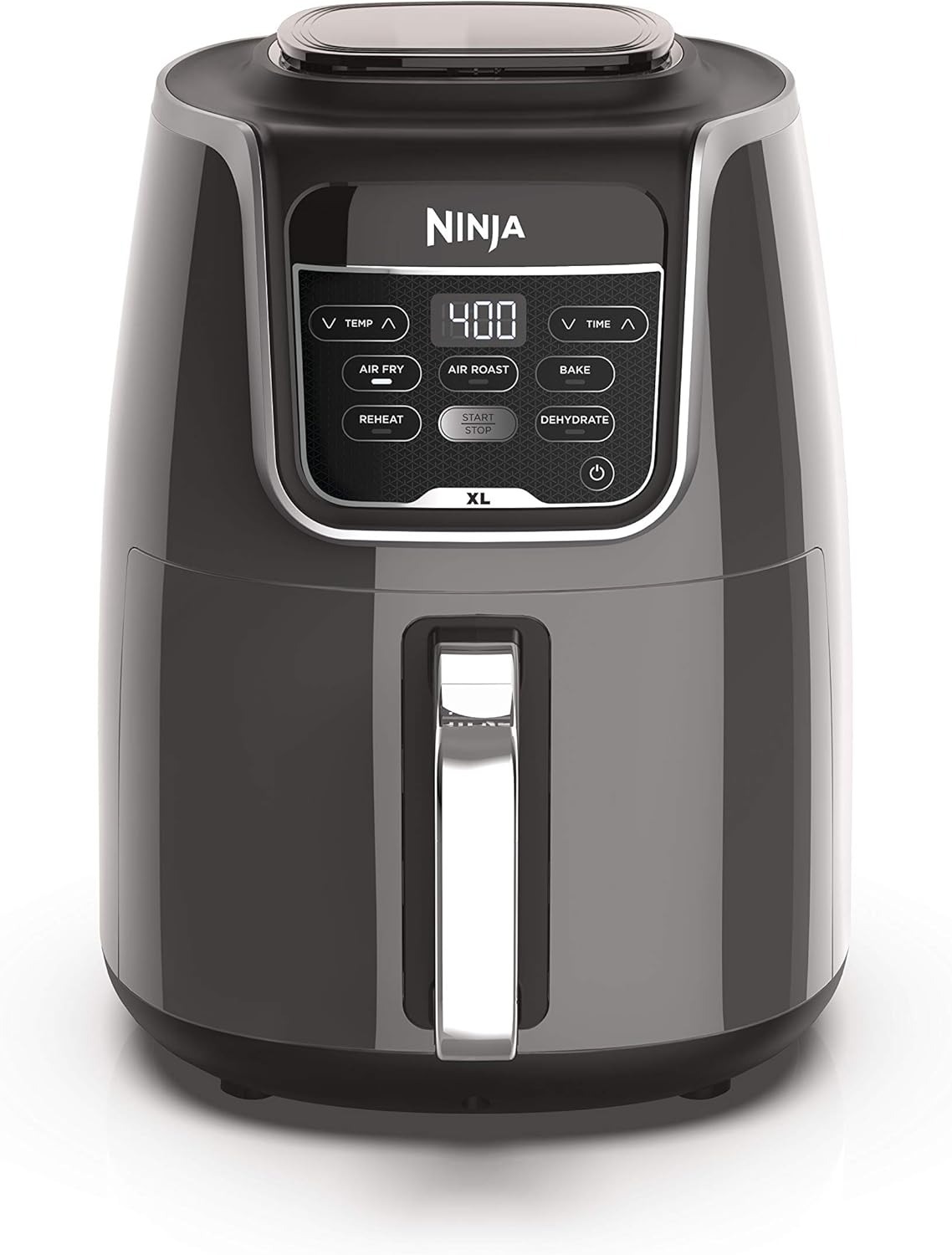 Ninja | Air Fryer | 4-in-1 Pro Air Fry, Roast, Reheat, Dehydrate | 5QT Capacity fits up to 4lbs of French Fries | 400F Max Temp | Nonstick Basket & Crisper Plate | 120V | Grey | AF141