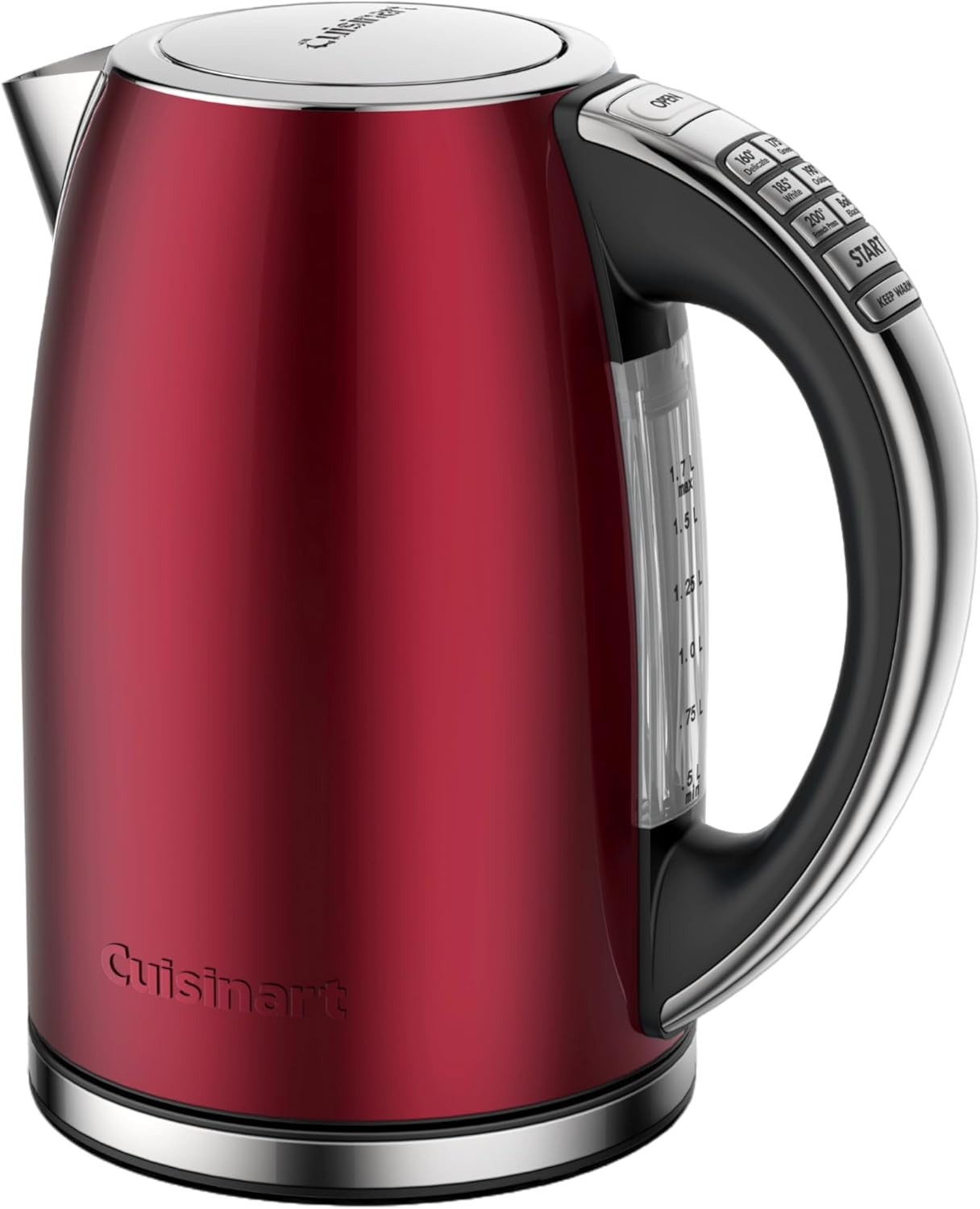 Cuisinart PerfecTemp 1.7-Liter Electric Kettle, Cordless Electric Tea Kettle, 1500W for Fast Heat-Up, 6 Preset Temperatures, 30-Minute Keep Warm, Stay Cool Nonslip Handle, CPK-17P1