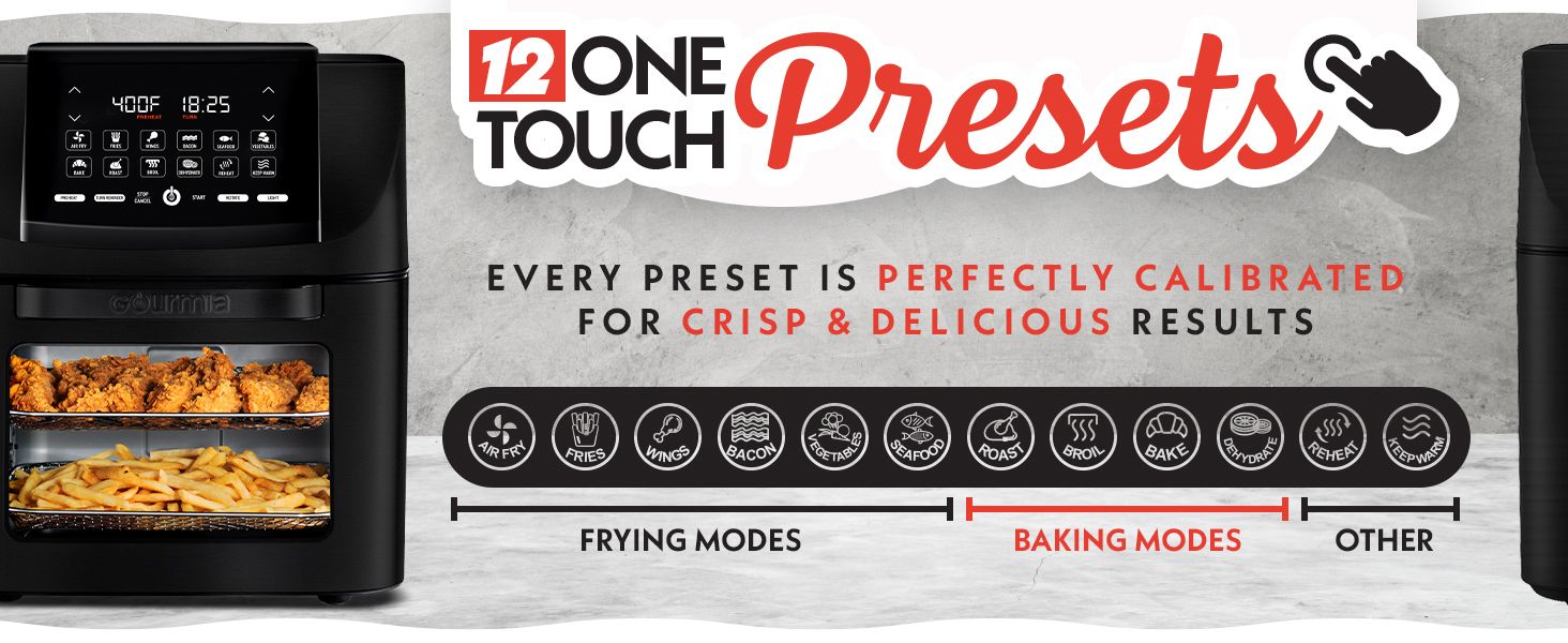 12 preset air frying coking machine 