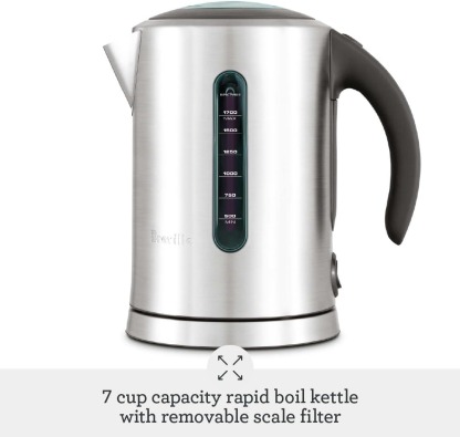 Breville BKE700BSS Soft Top Pure Hot Water Kettle, 7 Cup, Brushed Stainless Steel