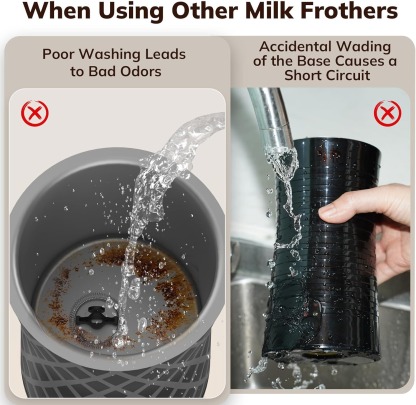 Large Electric Milk Frother and Steamer, 16.9oz/500ml Milk Steamer and Frother for Latte or Hot Chocolate, Dishwasher Safe, BPA Free, 6 Functions, Enjoy Perfect Milk Froth in 2 Min (White-Glass)