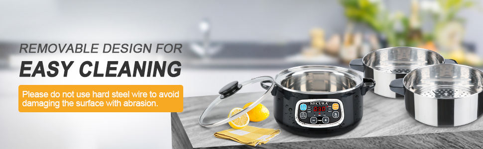 Easy clean food steamer