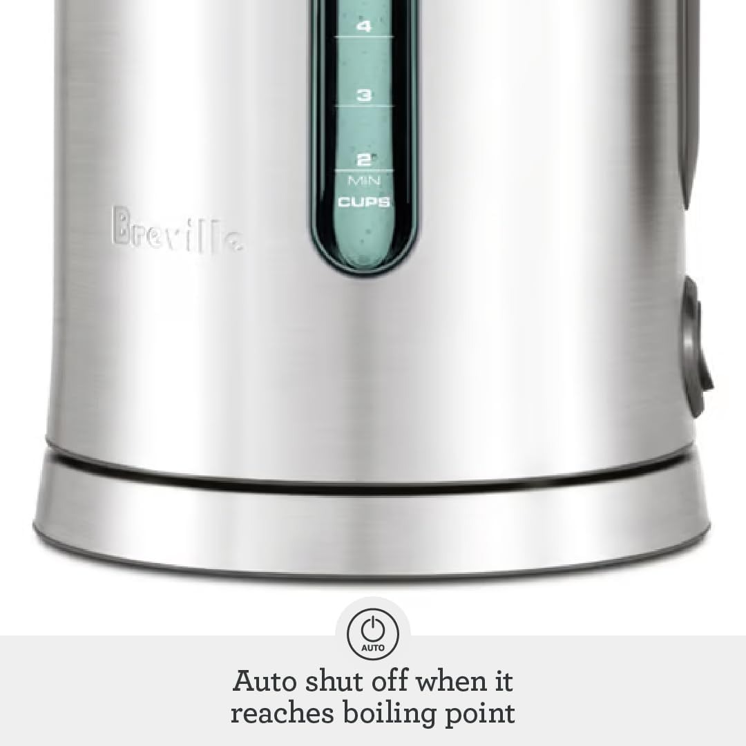 Breville BKE700BSS Soft Top Pure Hot Water Kettle, 7 Cup, Brushed Stainless Steel