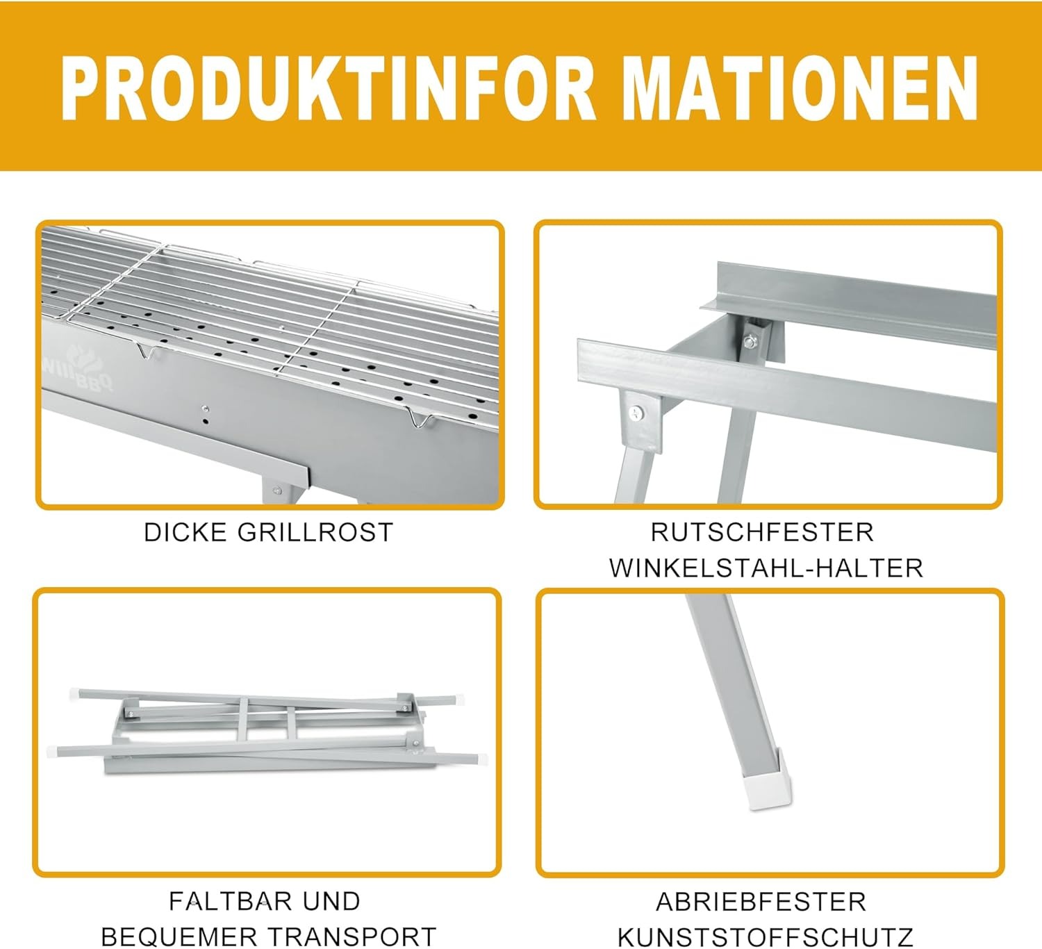 WILLBBQ Charcoal Grills Commercial Quality Portable Hibachi BBQ Lamb Skewer Folded Camping Barbecue Grill for Backyard Outdoor Cooking Use(31.6x7.1x5.1 inch) - The Perfect Gifts for Grill Lovers