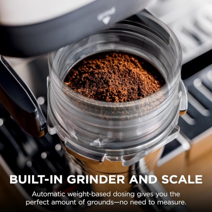 Ninja Luxe Café 3-in-1 Espresso, Drip Coffee and Cold Brew Machine | Integrated Coffee Grinder, Milk Frother, Assisted Tamper & Built-In Espresso Accessory Storage | Stainless Steel | ES601