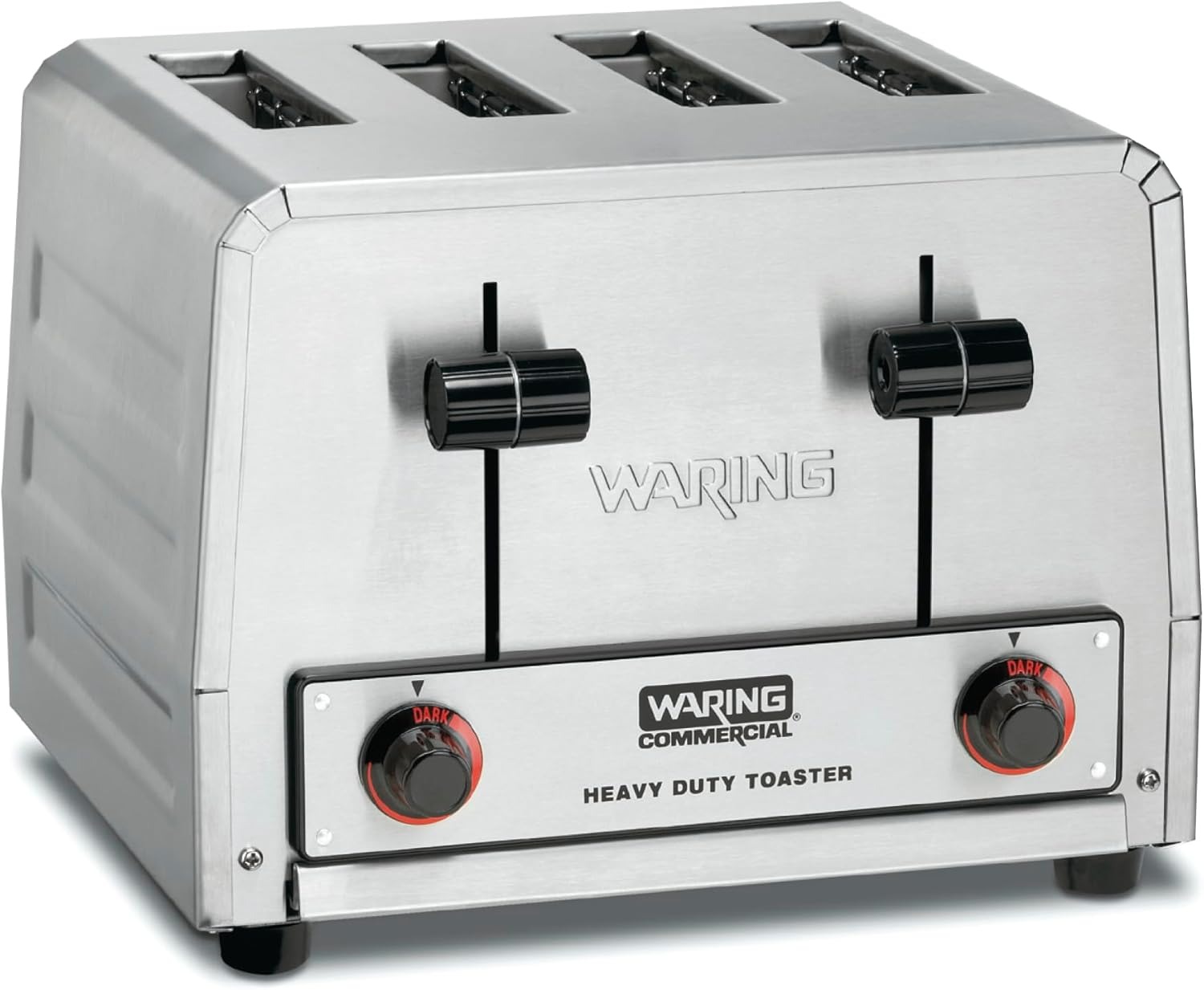 Waring Commercial WCT850RC 4-Slice Heavy Duty Commercial Pop-Up Bread/Bagel Toaster, 120V, 1800W, 5-15 Phase Plug