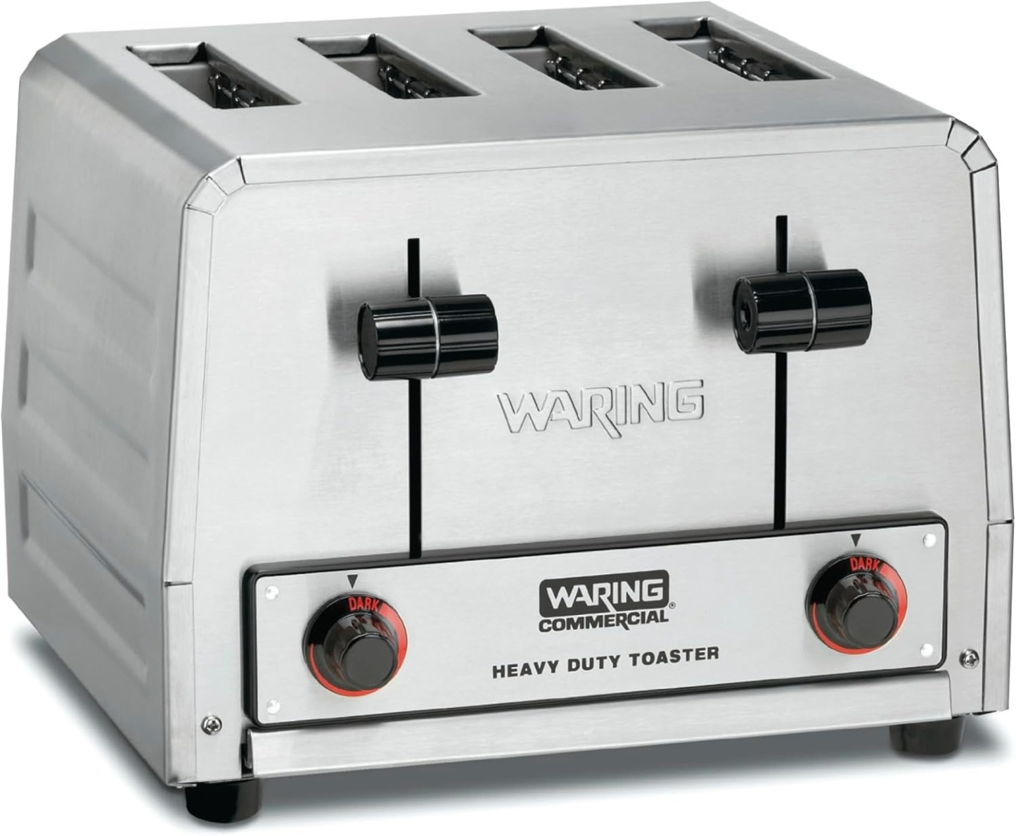 Waring Commercial WCT850RC 4-Slice Heavy Duty Commercial Pop-Up Bread/Bagel Toaster, 120V, 1800W, 5-15 Phase Plug