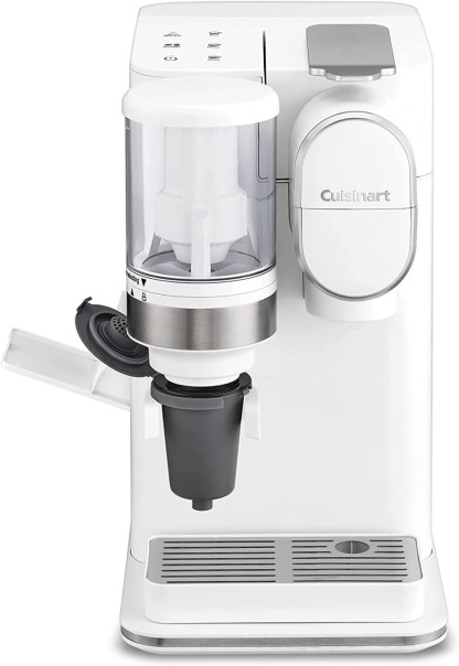 Cuisinart Single-Serve Coffee Maker + Coffee Grinder with 8 oz., 10 oz., and 12 oz. Serving Size, Compatible with Single-Cup Pods, 48-Ounce Removable Reservoir, Stainless Steel, DGB-2