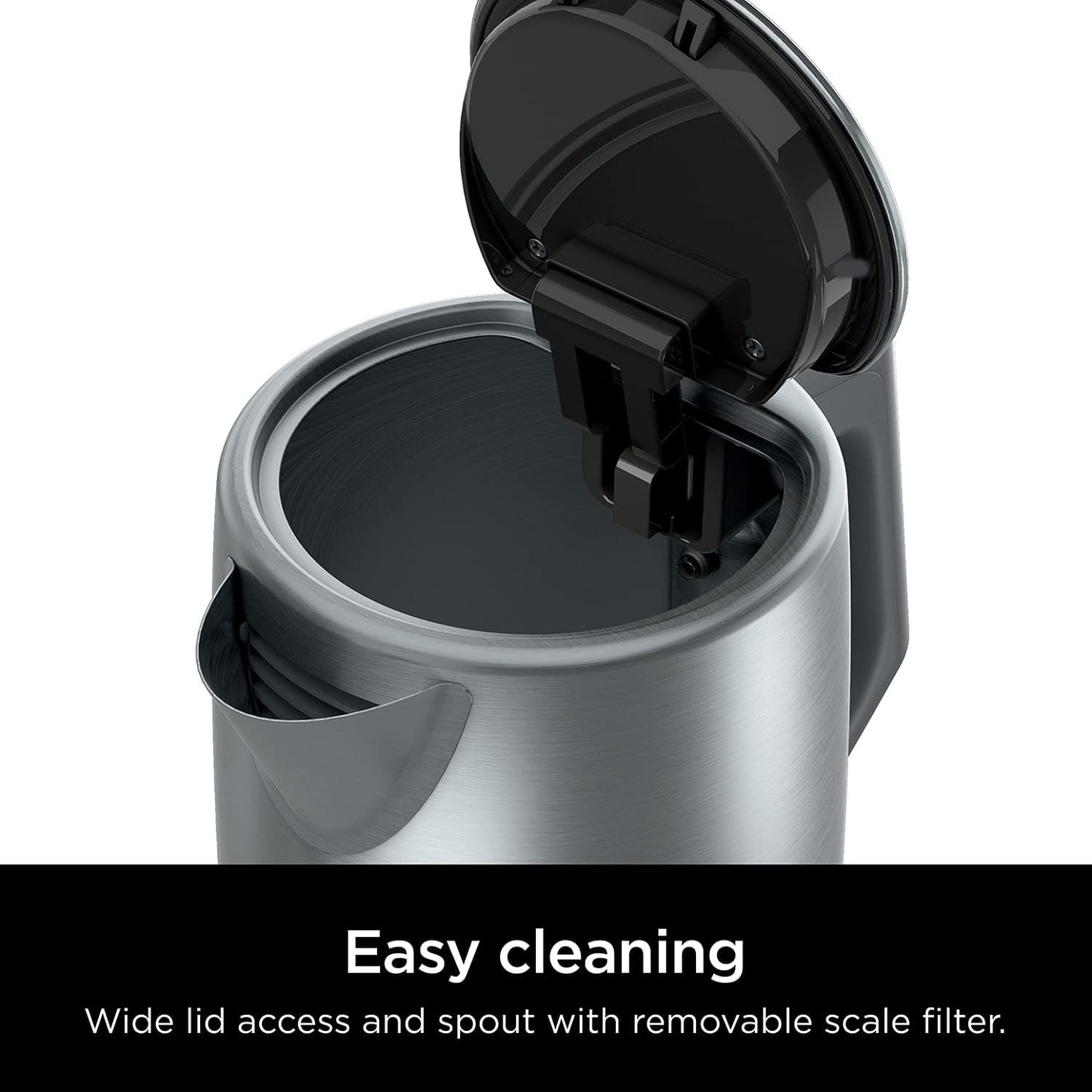 Ninja KT200 Precision Temperature Electric Kettle, 1500 watts, BPA Free, Stainless, 7-Cup Capacity, Hold Temp Setting, Silver