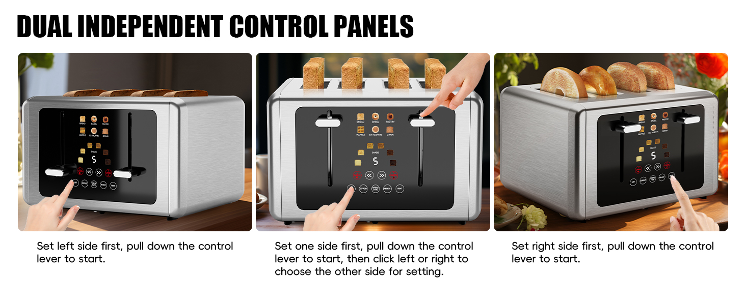 DUAL INDEPENDENT CONTROL PANELS