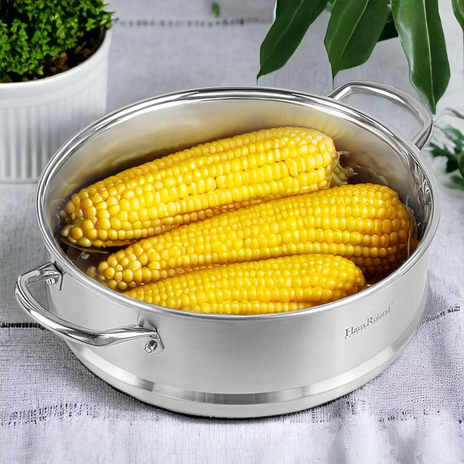 3-Tier Stainless Steel Steamer Pot with Lid Dumpling Steamer Pot for Cooking (3-tiered), Multi-Layer Cookware Pot, Food Vegetable Cooking Pan with Stackable Pan Insert for Vegetable, Dumpling, Meat, Dishwasher safe, Induction Safe (Silver, 9.08-qt. (8.6 L