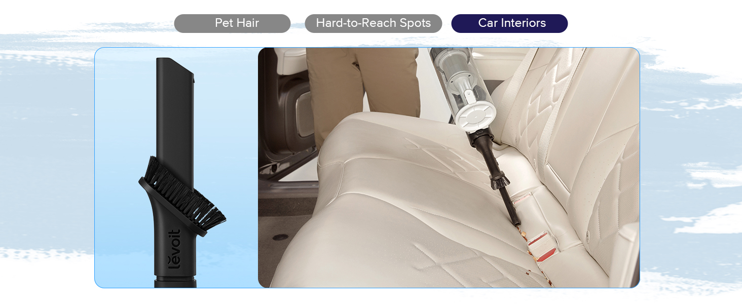 Dusting brush for car interiors