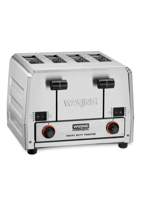 Waring Heavy-Duty 4-Slot Switchable Bread Bagel Toaster, 240 Volt toast Texas toast, frozen waffles