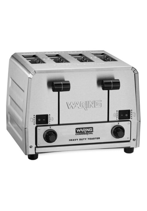 Waring Heavy-Duty 4-Slot Switchable Bread and Bagel Toaster, 208 Volt Bagel/Bread selector switch
