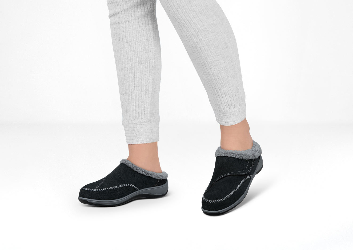 Women's Faux Fur-Lined Slippers in Bordeaux