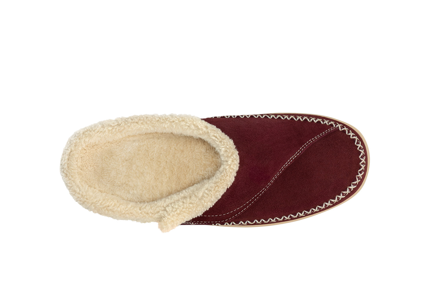 Women's Faux Fur-Lined Slippers in Bordeaux