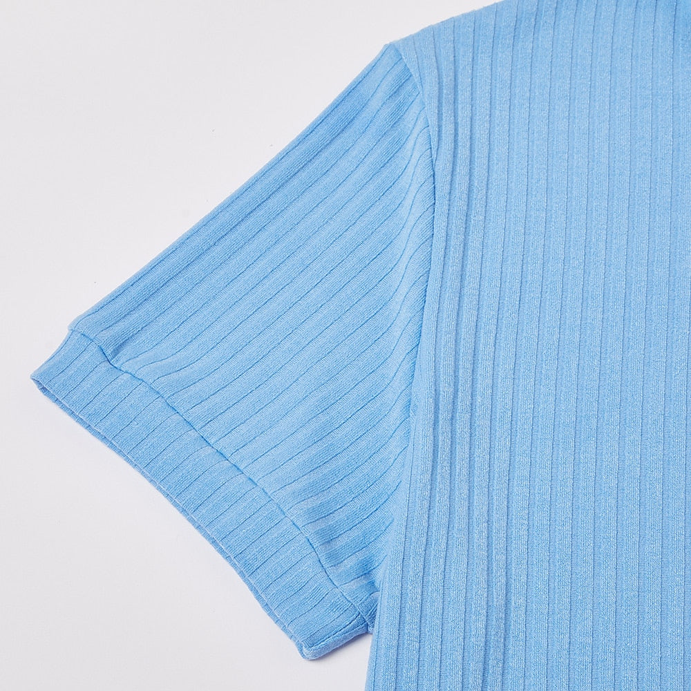 Everyday Ribbed Knit Polo Shirt