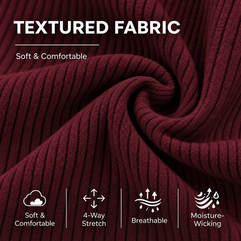 Everyday Ribbed Knit Polo Shirt