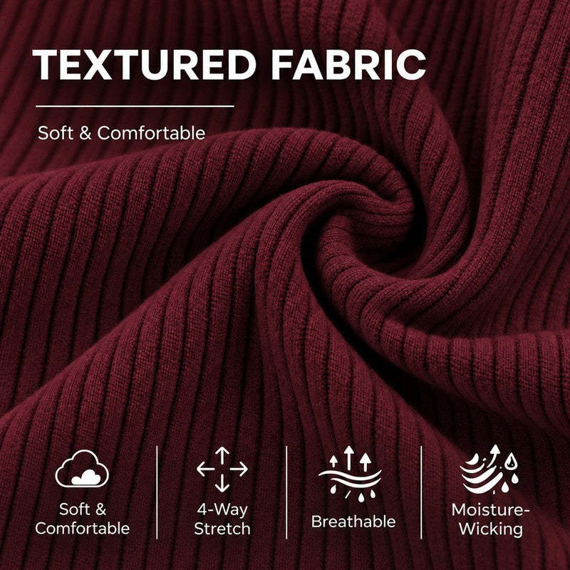 Everyday Ribbed Knit Polo Shirt