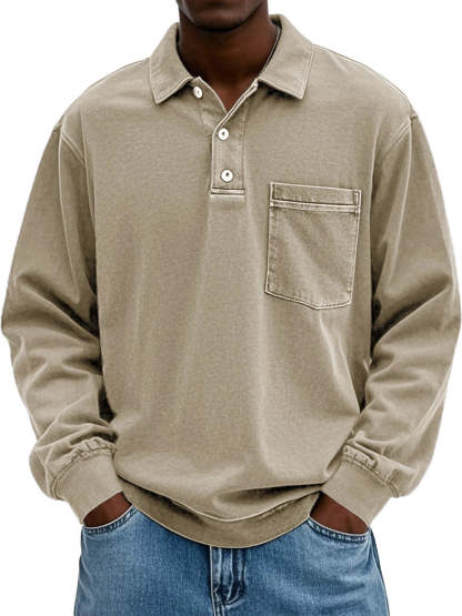 Solid Color Polo Shirt