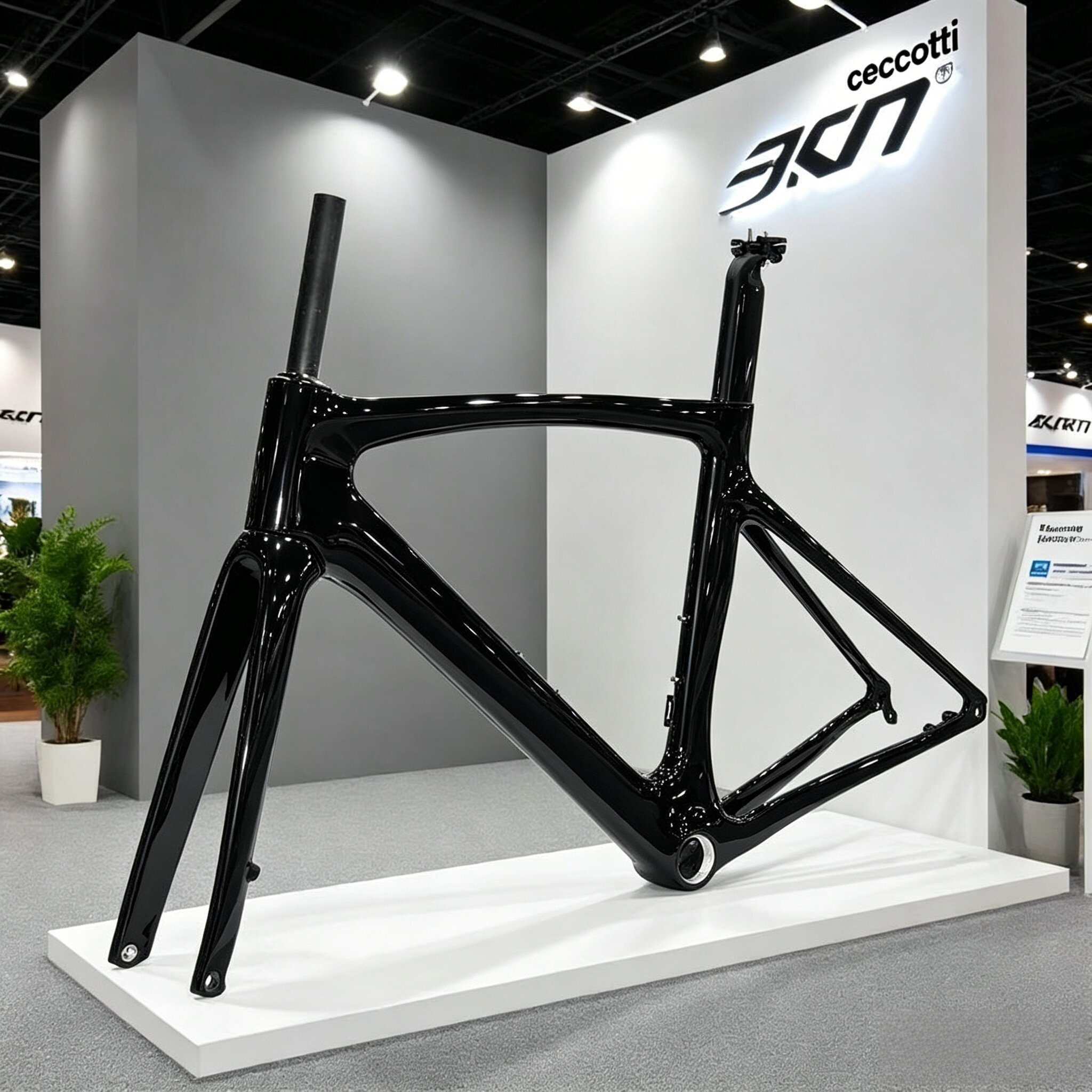 DC027 CECCOTTI DISC 142*12 CARBON ROAD FRAMEST FULL INNER CABLE -Ceccotti Carbon Bicycle