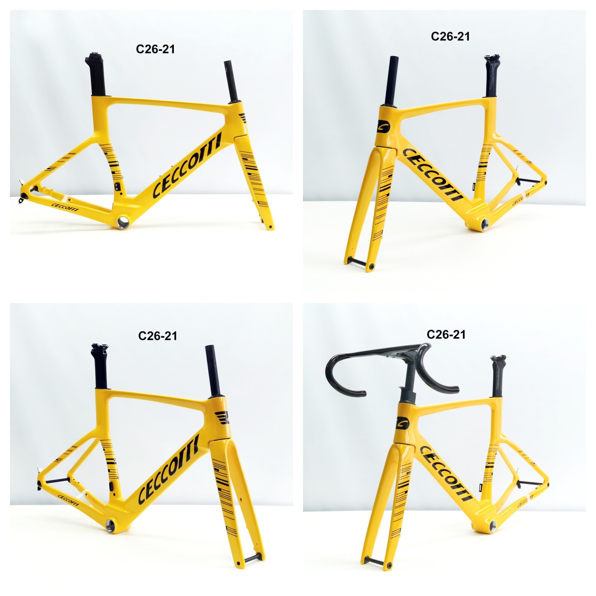 DC026 CECCOTTI DISC 142*12 CARBON ROAD FRAMESET FULL INNER CABLE