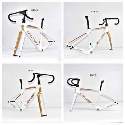 DC025  CECCOTTI GRAVEL TORAY CARBON BICYCLE FRAMESET DISC 142*12 47mm Tire