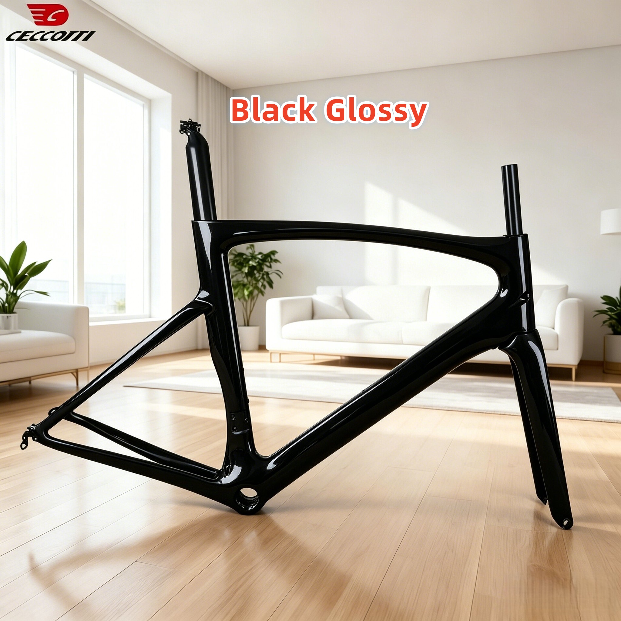 DC009 CECCOTTI V BRAKE CARBON BICYCLE FRAMESET SUPPER LIGHT Rim brake