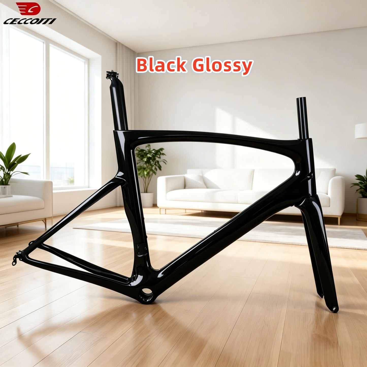 DC009 CECCOTTI V BRAKE CARBON BICYCLE FRAMESET SUPPER LIGHT Rim brake