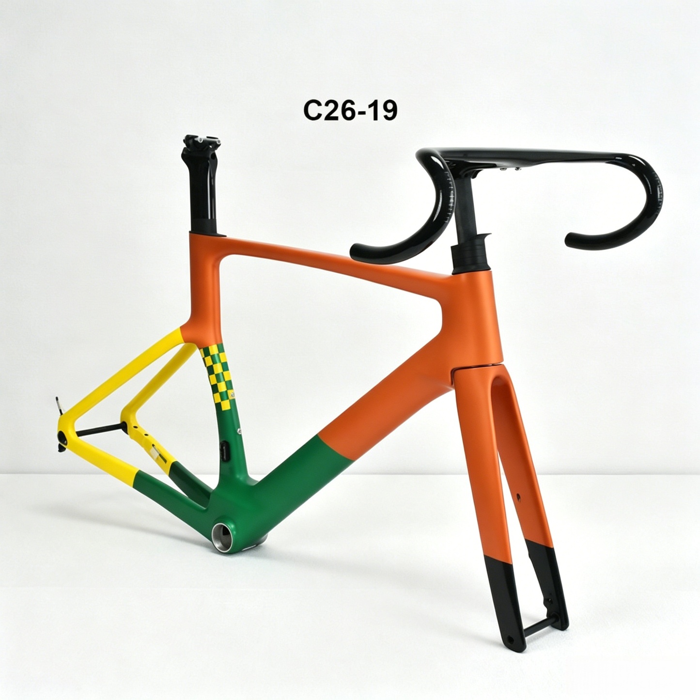 DC026 CECCOTTI DISC 142*12 CARBON ROAD FRAMESET FULL INNER CABLE 