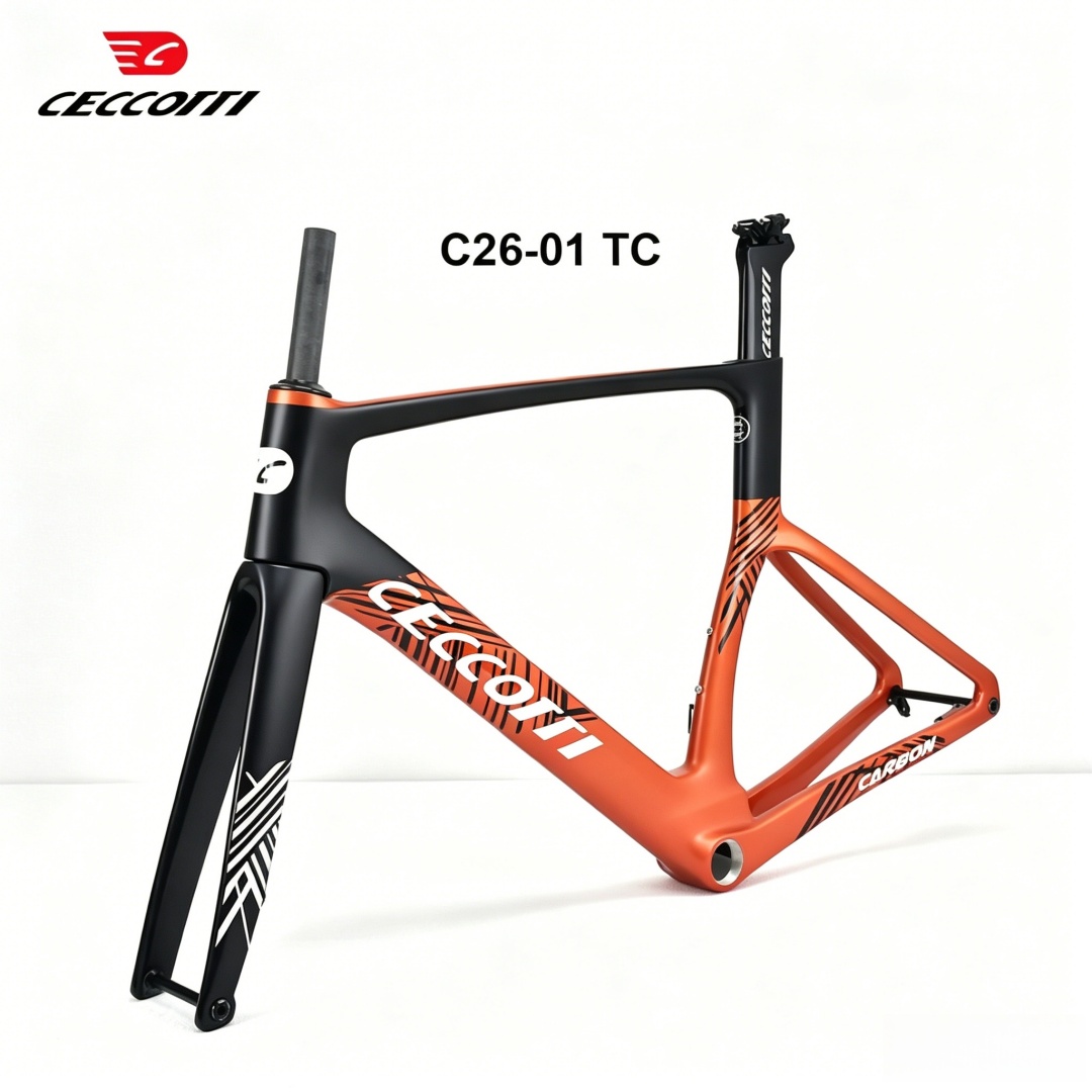 DC026 CECCOTTI DISC 142*12 CARBON ROAD FRAMESET FULL INNER CABLE 