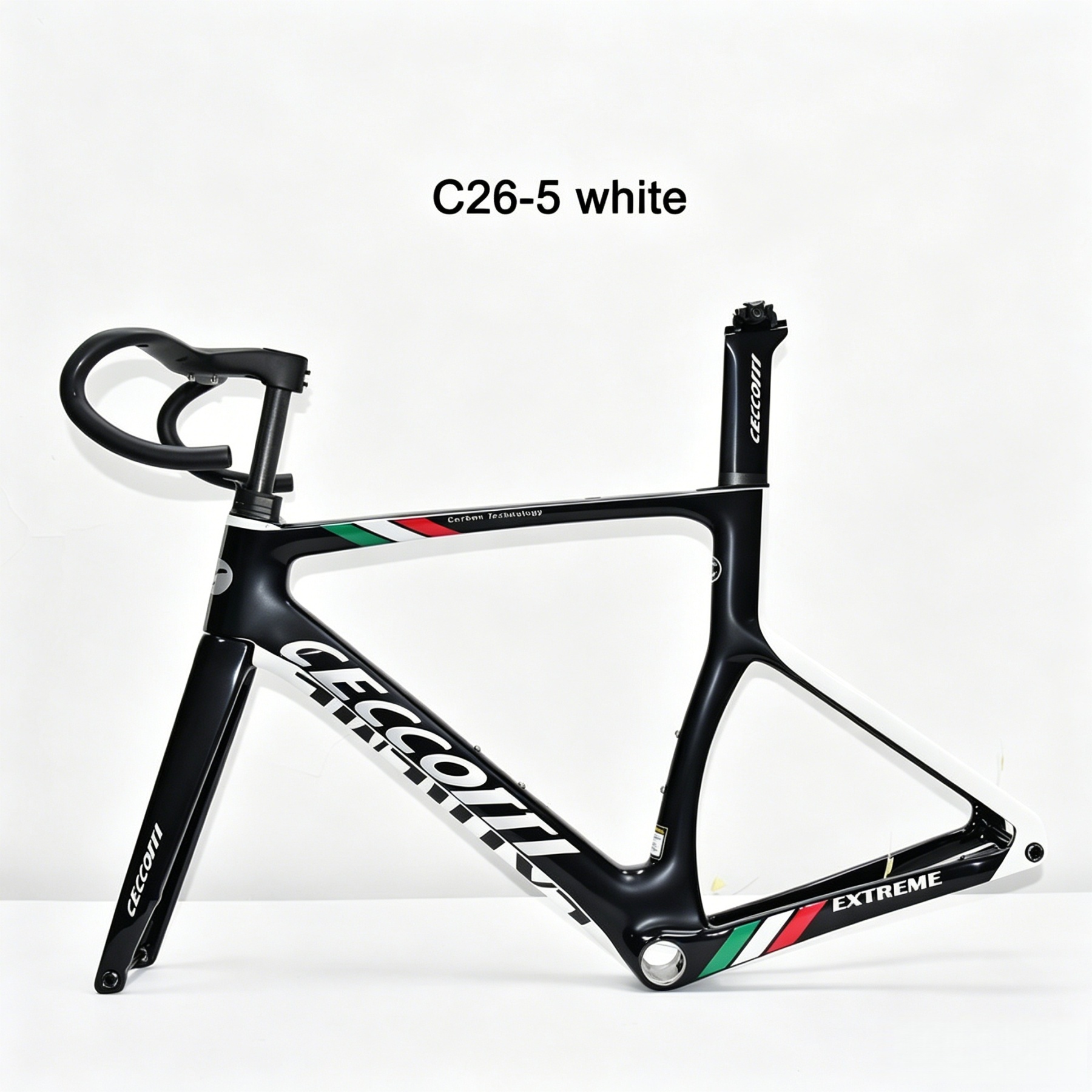 DC026 CECCOTTI DISC 142*12 CARBON ROAD FRAMESET FULL INNER CABLE 
