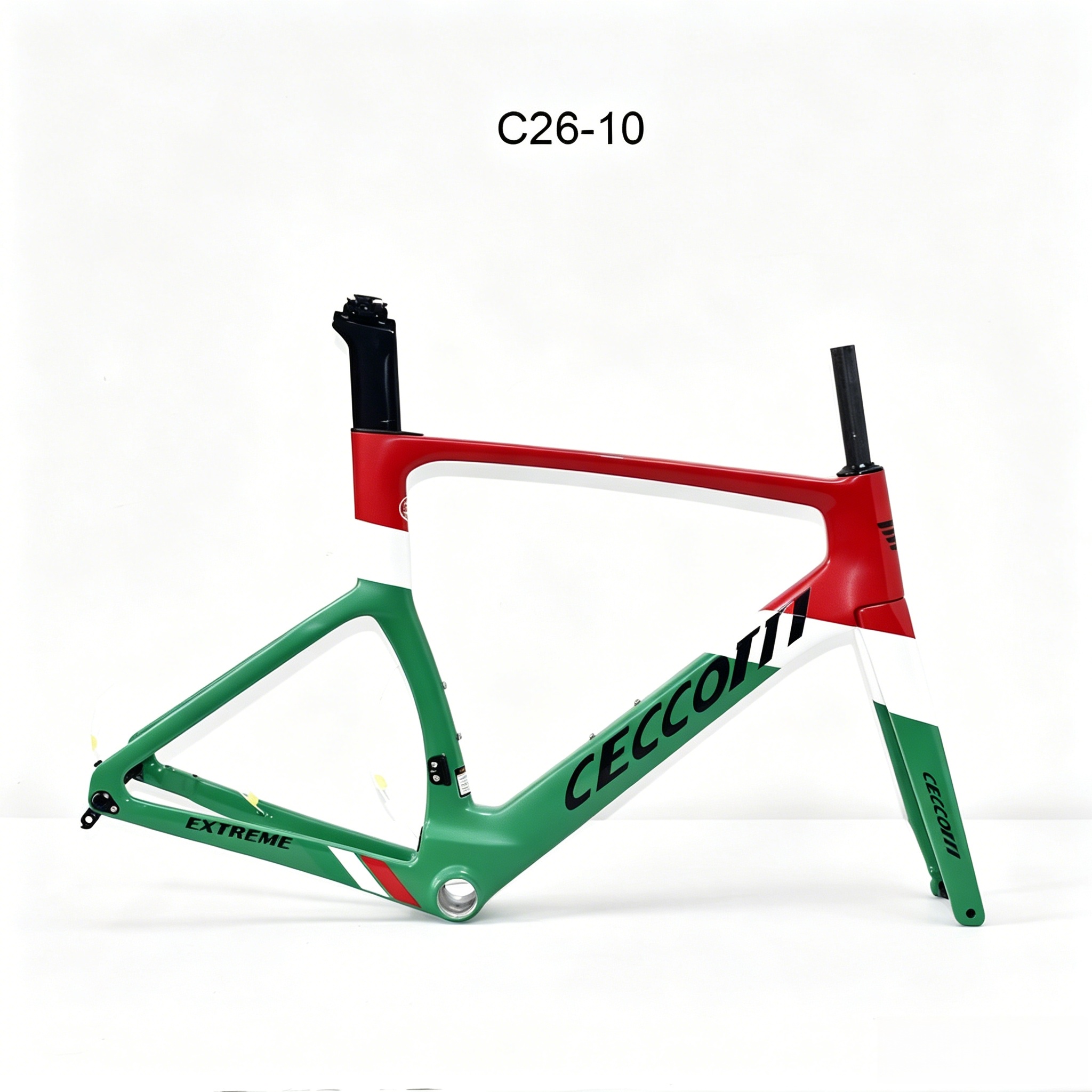 DC026 CECCOTTI DISC 142*12 CARBON ROAD FRAMESET FULL INNER CABLE 
