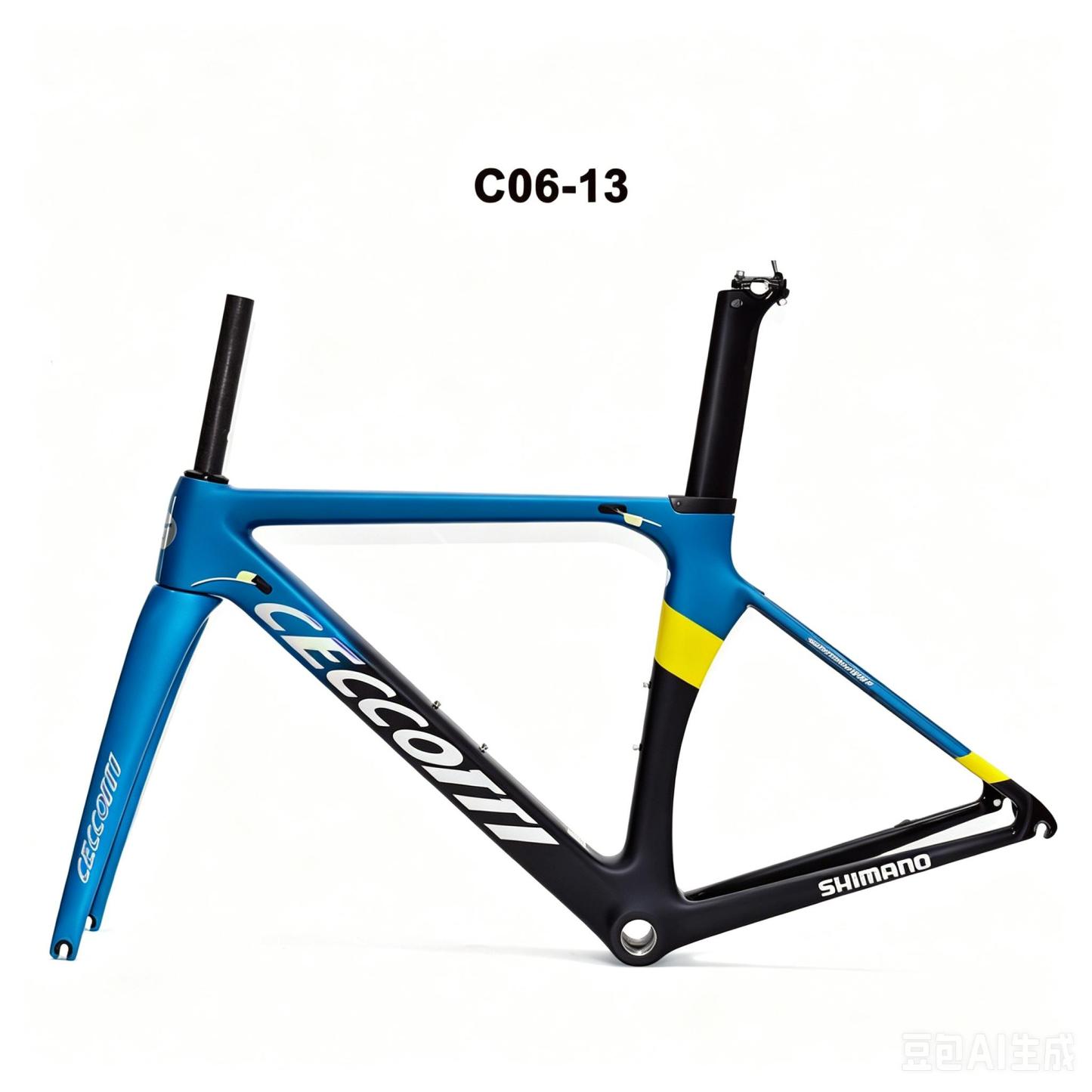 DC006 CECCOTTI V BRAKE CARBON BICYCLE FRAMESET SUPPER LIGHT ,Rim brake 