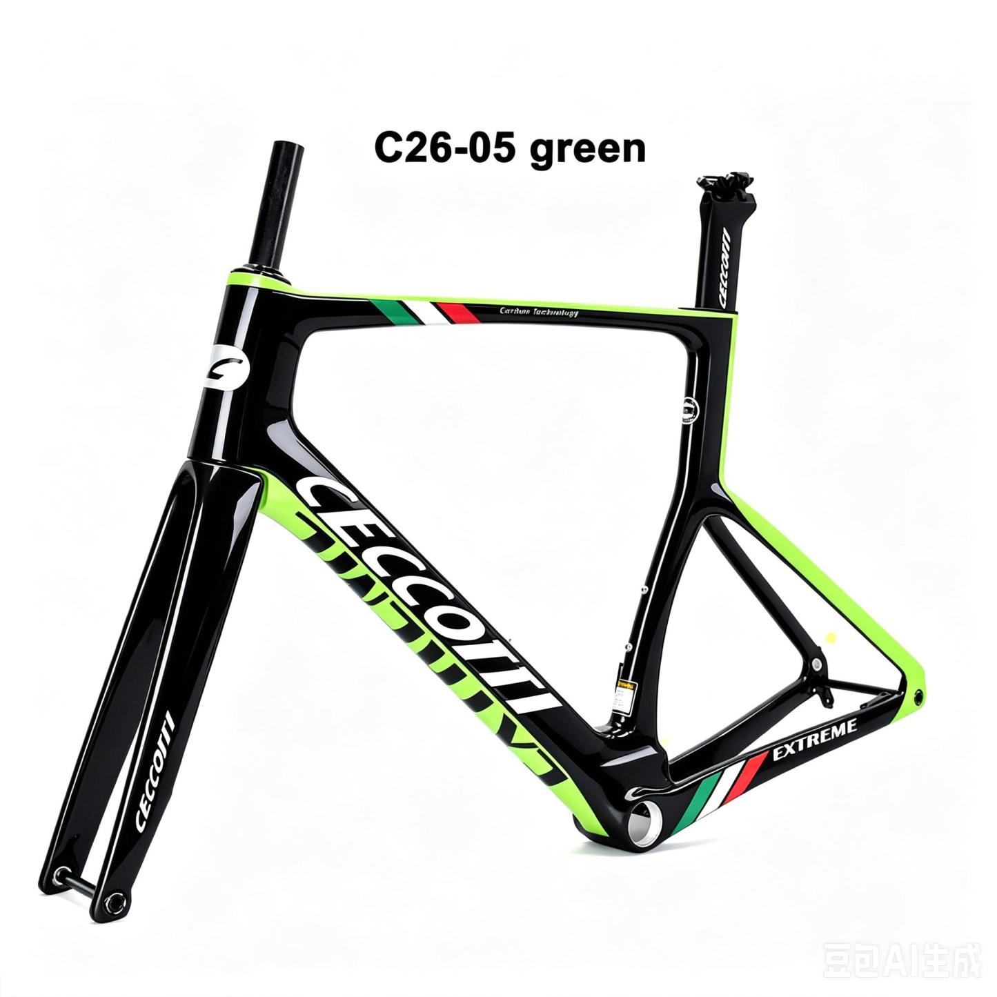 DC026 CECCOTTI DISC 142*12 CARBON ROAD FRAMESET FULL INNER CABLE 