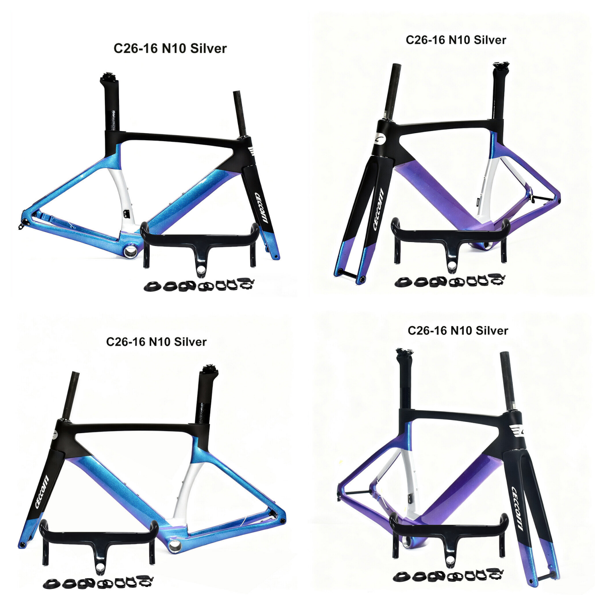 DC026 CECCOTTI DISC 142*12 CARBON ROAD FRAMESET FULL INNER CABLE 