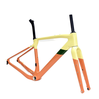 DC025  CECCOTTI GRAVEL TORAY CARBON BICYCLE FRAMESET DISC 142*12 47mm Tire