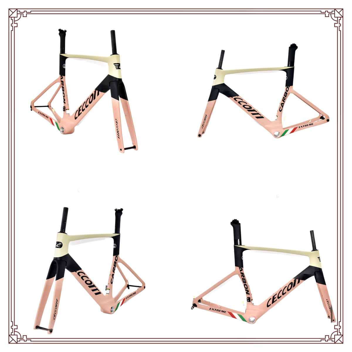 DC026 CECCOTTI DISC 142*12 CARBON ROAD FRAMESET FULL INNER CABLE 