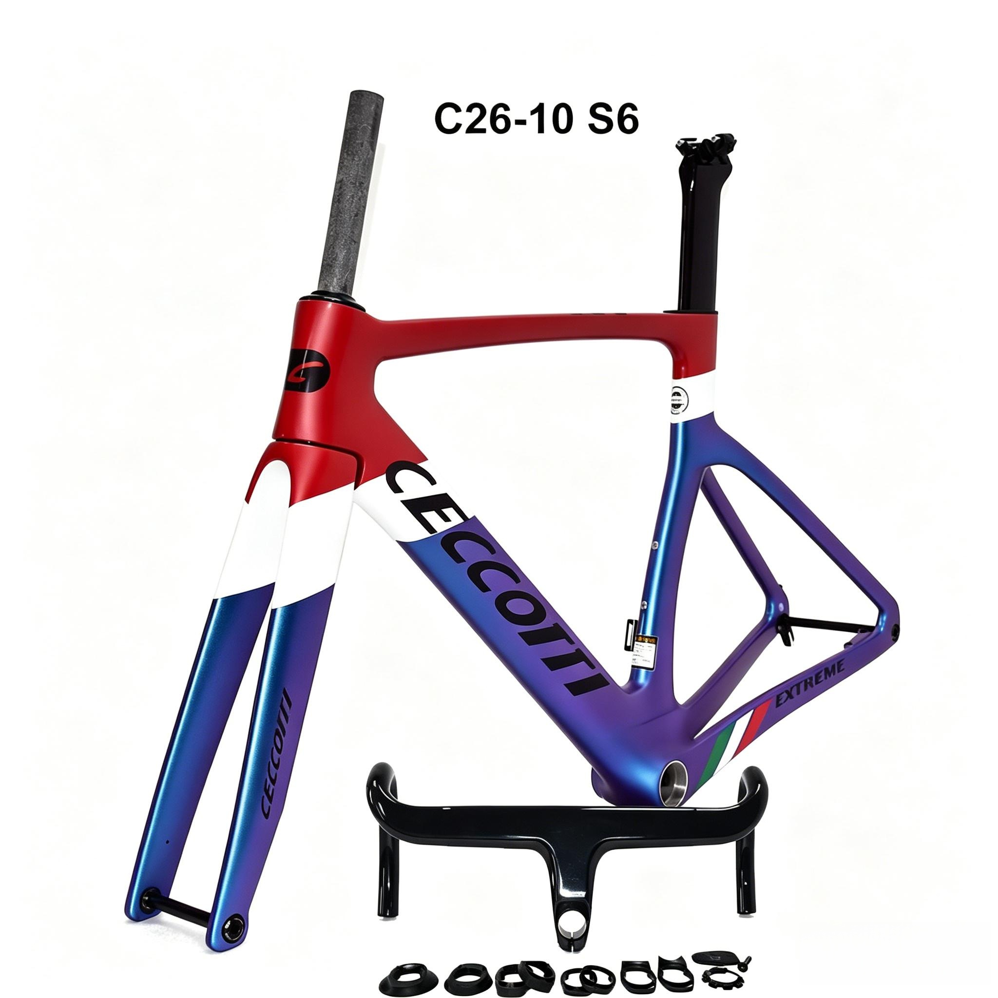 DC026 CECCOTTI DISC 142*12 CARBON ROAD FRAMESET FULL INNER CABLE 