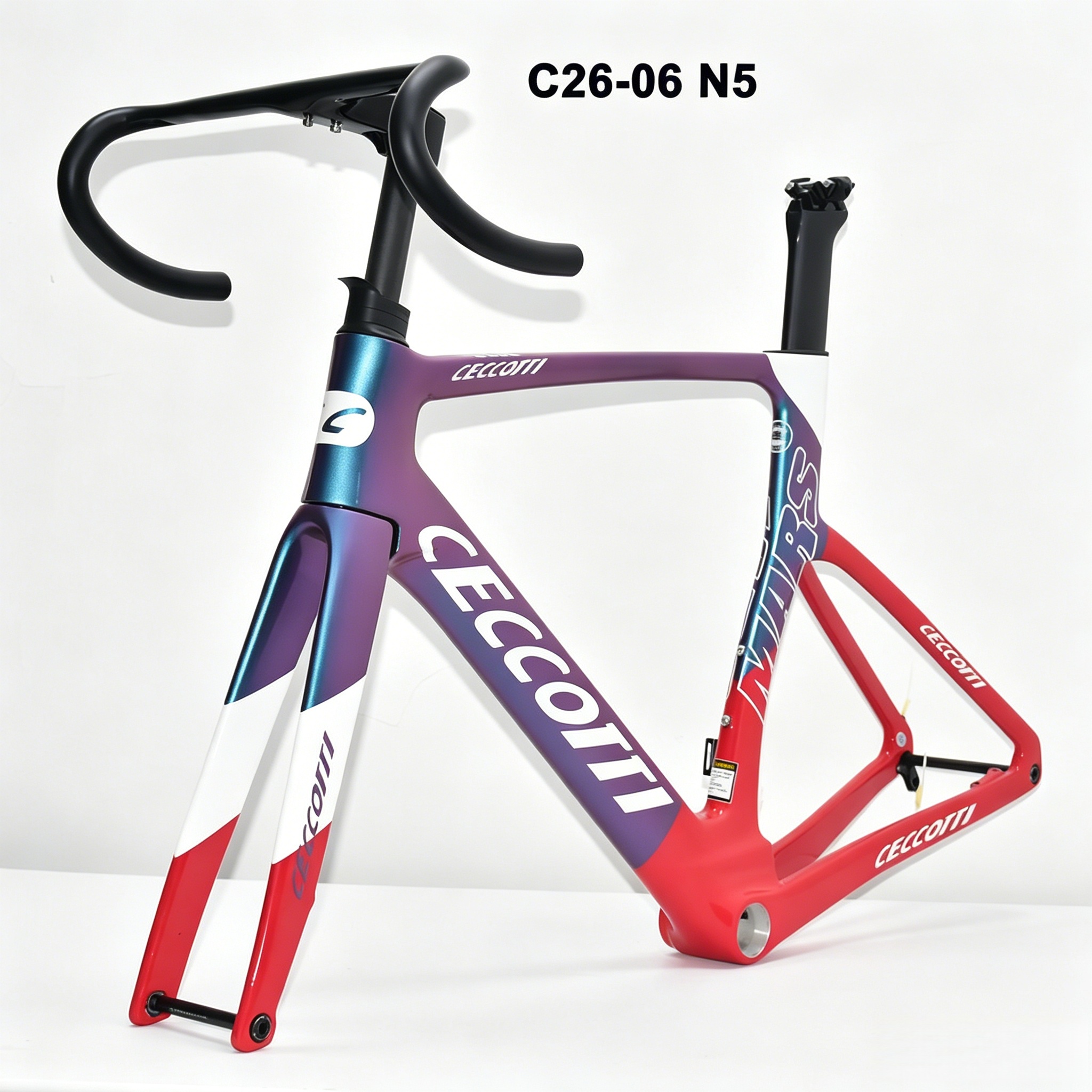 DC026 CECCOTTI DISC 142*12 CARBON ROAD FRAMESET FULL INNER CABLE 